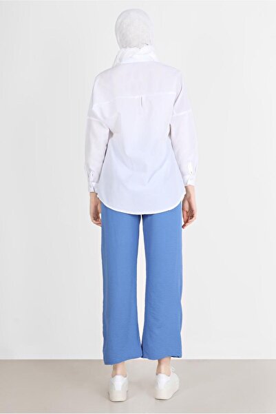 TRENDTESETTÜR Basic γυναικείο τουνίκ με λευκό κουμπί 3900