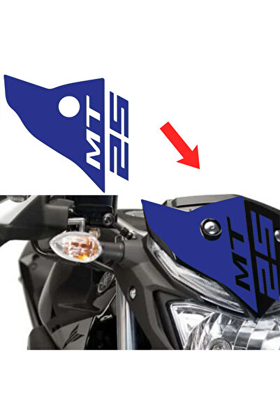 Yamaha MT-25 2016-2018 Ön Cam Sticker Mavi
