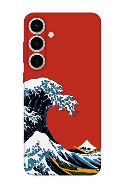 frondcase حافظة لهاتف سامسونج S24 FE كاناجاوا باللون الأحمر