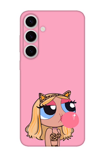 frondcase حافظة لهاتف سامسونج S24 FE Powerpuff Girls باللون الوردي