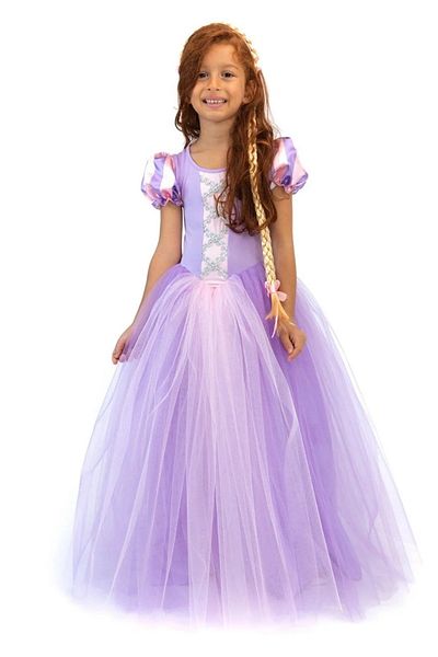 Liyavera Κοστούμι για κορίτσια Rapunzel Princess - Κοστούμι για πάρτι γενεθλίων για κορίτσια Rapunzel