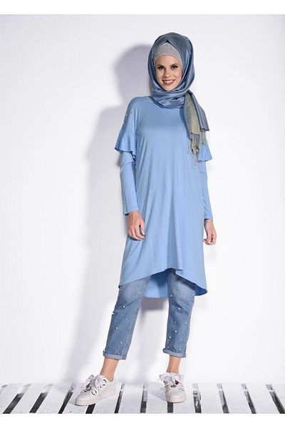 TRENDTESETTÜR ΓΥΝΑΙΚΕΙΟ ΜΠΛΕ (ICE BLUE) T 4345 ΠΛΕΚΤΟ ΤΥΝΙΧ ΒΙΣΚΟΝ