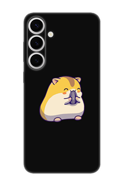 frondcase حافظة لهاتف سامسونج S24 FE لطيف الهامستر باللون الأسود