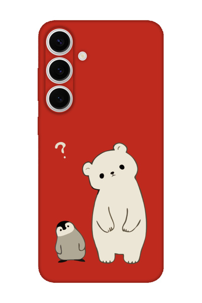 frondcase حافظة هاتف سامسونج S24 FE البطريق والدب الأحمر