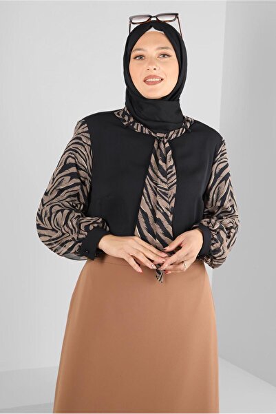 Alvina Aerobin Tunic - Μοτίβο και γιακάς κασκόλ, Μοντέλο 20256