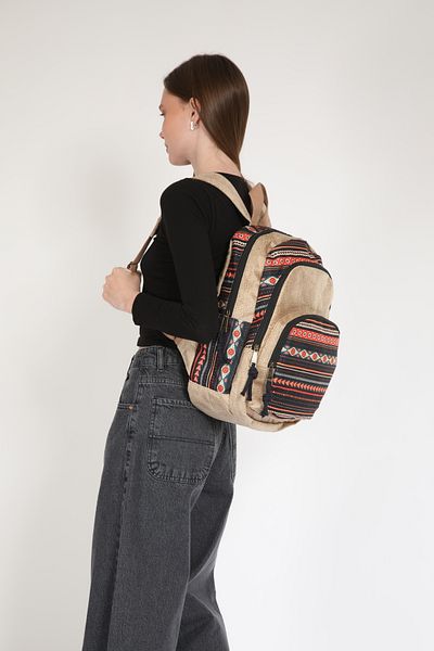 Street Bag Ethnic Authentic Bohemian Αδιάβροχο Φαρδύ Ορθοπεδικό Σακίδιο πλάτης 3 θέσεων