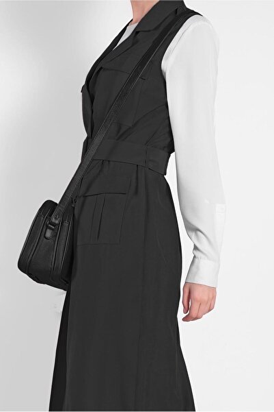 TRENDTESETTÜR WOMEN'S BLACK SAFARI BELTED VEST 4452