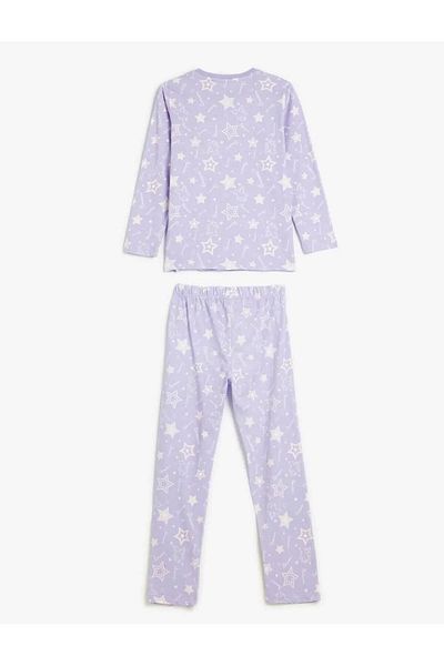 Koton Lilac Girl's Pajama Set - 5Wlk40018Mk