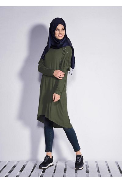 TRENDTESETTÜR T 4345 Model Knitted Viscon Tunic
