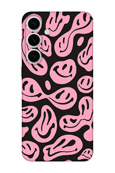 frondcase غطاء هاتف سامسونج S24 FE S24 FE وجوه مبتسمة وردي اللون