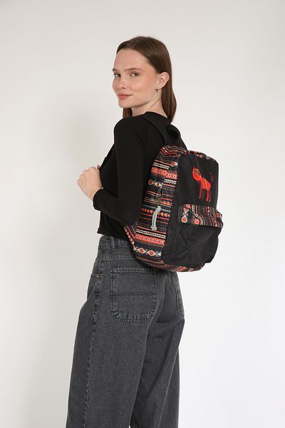 Street Bag Ethnic αδιάβροχο ορθοπεδικό σακίδιο πλάτης με μοτίβο Bohemian Cat - Θήκη Tablet