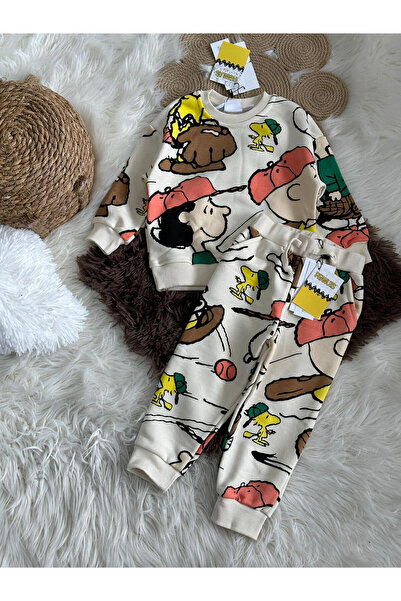 ZARİNA Snopy Penauts Top Bottom Set