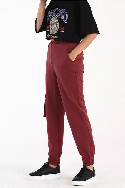 TRENDTESETTÜR Women's Burgundy (CHICK RATTLE) Cargo Pants 20077