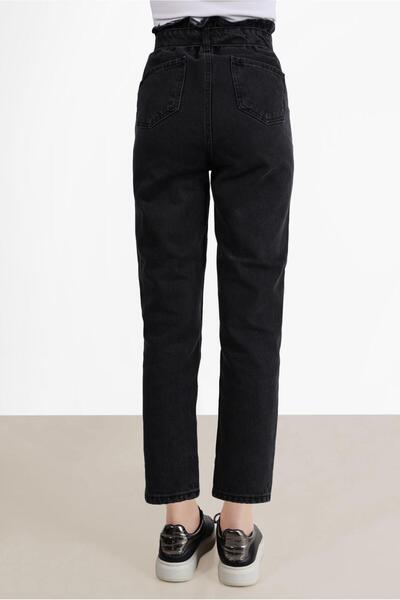 TRENDTESETTÜR Γυναικείο τζιν παντελόνι μαύρο Paperbag - 214