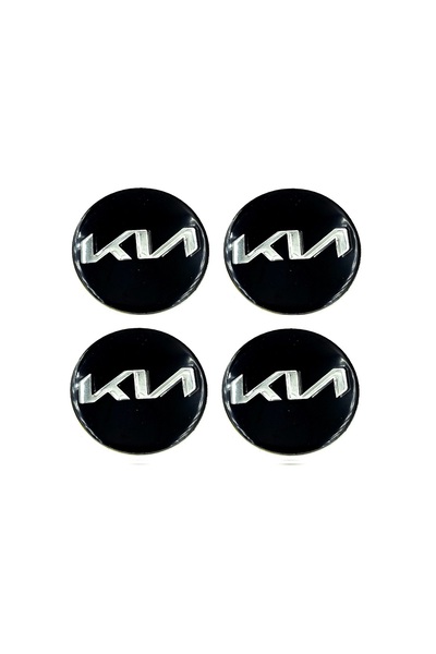 BsElektronik Kia Wheel Hub Emblem Sticker Set of 4 55 mm (5.5 cm Width)