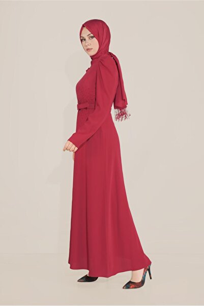 TRENDTESETTÜR WOMEN'S RED T 40586 CINO CREPE DRESS 38/44