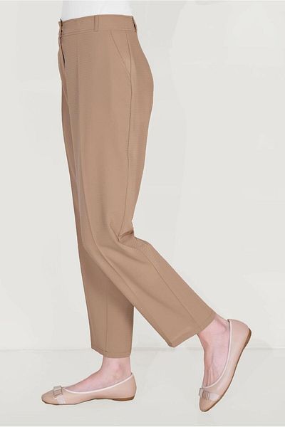 TRENDTESETTÜR Γυναικείο παντελόνι καφέ (K.CAMEL) με τσέπη στη μέση 70089