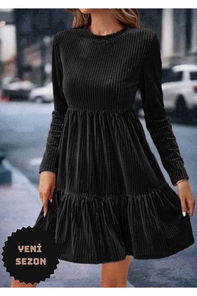 Viyamo Rochie elegantă, cu mâneci lungi, cu mâneci lungi, cu nervuri groase, sezon nou