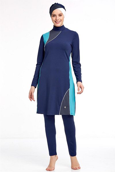 TRENDTESETTÜR Costum de baie multicolor Hijab 4190