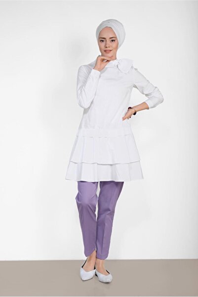 TRENDTESETTÜR WOMEN'S PURPLE (A.LILA) ANKLE PIECE SLIT PANT 7575