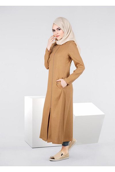 TRENDTESETTÜR Γυναικείο καφέ (CAMEL) T 1050 Miami Trench Coat