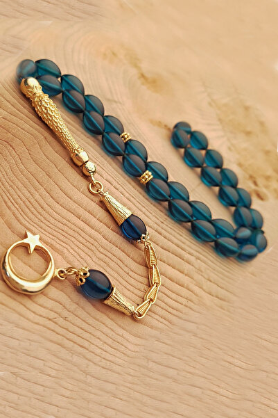 OTTOTESBİH Gümüş Püskül Ateş Kehribar Tesbih, Hediyelik Tesbih, Ayyıldız Tesbih