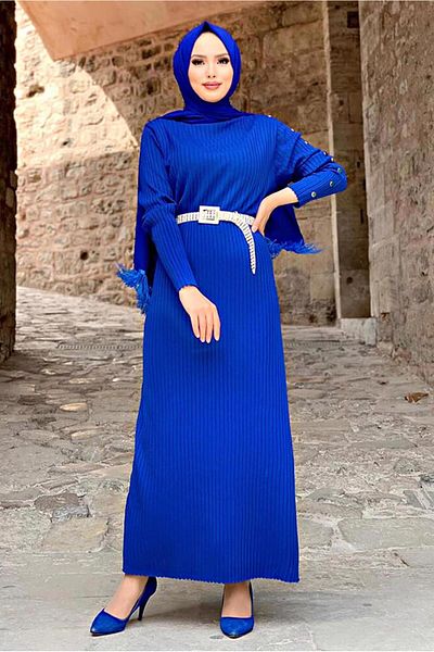 TRENDTESETTÜR Γυναικείο Πλεκτό Φόρεμα Navy Blue (SAKS) 94281
