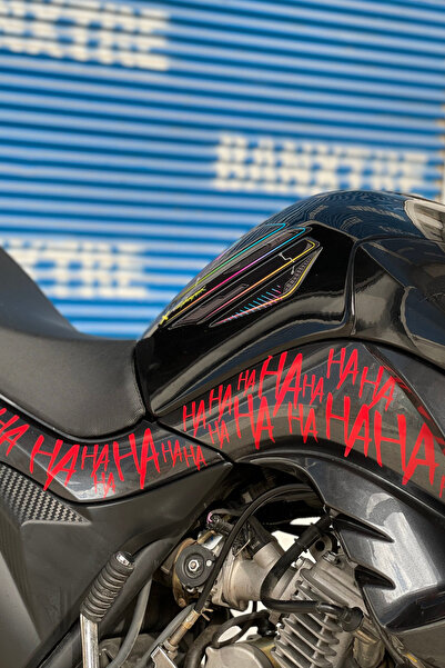 Banxtre Dekoratif Kırmızı Hahaha Sticker Motor-Araba-Kask  için Etiket 30CMx1...