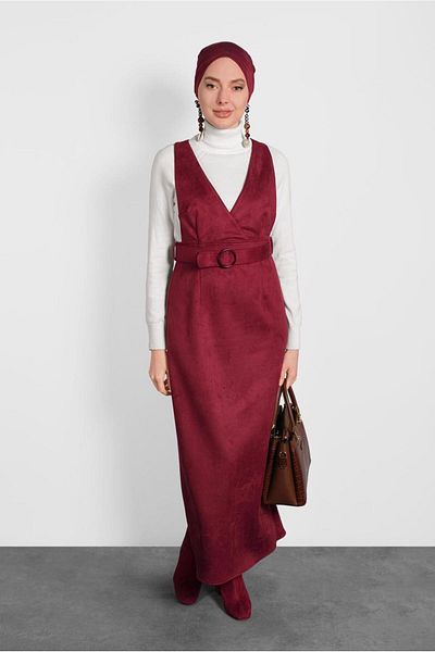 Alvina Belted Suede Jille Dress 40292