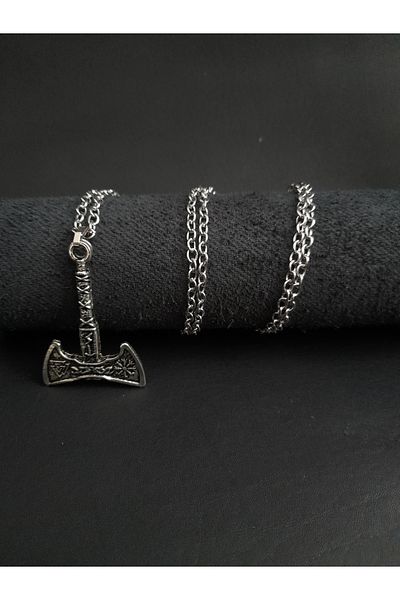 BSN Store Nordic Fashion Valknut Axe Figured Necklace