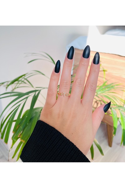 RM Bijuteri Zirkon Taşlı Marka Model Tasarım T Harfli Ayarlanabilir Çelik Har...