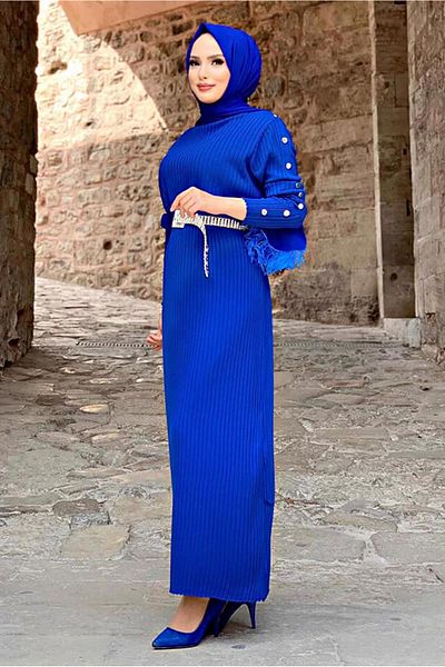 TRENDTESETTÜR Γυναικείο Πλεκτό Φόρεμα Navy Blue (SAKS) 94281