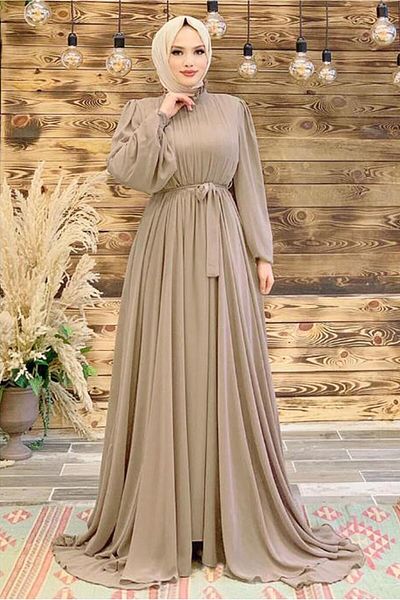 TRENDTESETTÜR Γυναικείο φόρεμα σιφόν με βολάν βιζόν T 6794