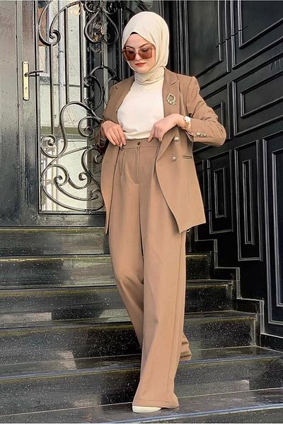 TRENDTESETTÜR Γυναικείο Παντελόνι Κλασικό Mink T 2038