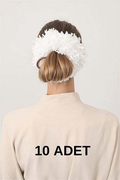 Melodi Scarf White Hijab Slim Bun - 10 Pack Scarf and Tangle Set