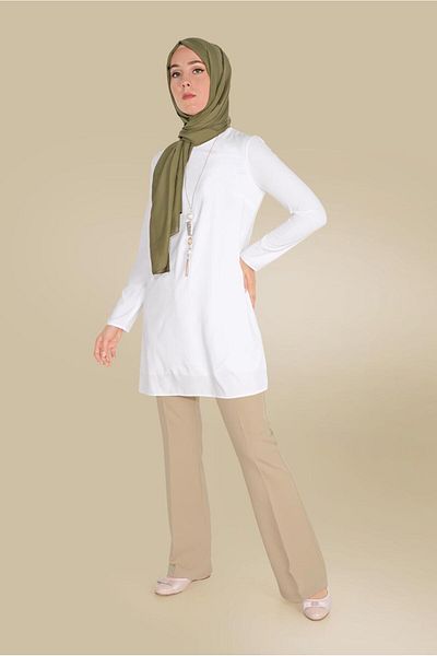 TRENDTESETTÜR Γυναικείο καφέ (A.CAMEL) Παντελόνι με κουμπιά ψηλόμεσο 70086