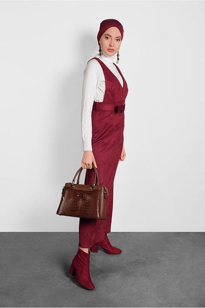Alvina Belted Suede Jille Dress 40292