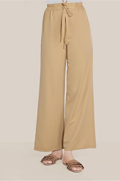TRENDTESETTÜR Women's Orange (MUSTARD) Elastic Waist Trousers 70078