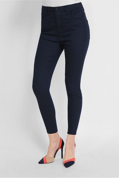 TRENDTESETTÜR Women's Navy Blue High Waist Trousers 70206-1