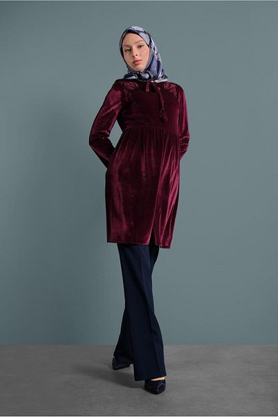 Alvina Velvet High Waist Tunic 40388