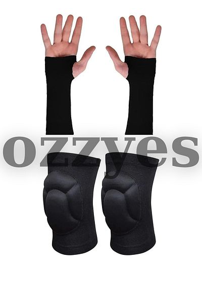ozzyes Volleyball Knee Pads and Gloves - Set of 2 OZE-36, Sleeves and Knee Pads