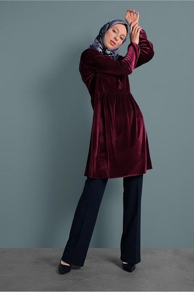 Alvina Velvet High Waist Tunic 40388