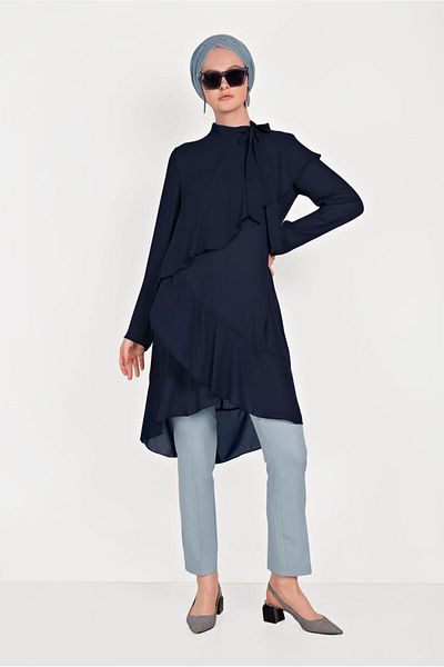 TRENDTESETTÜR Γκρι Skinny Leg Γυναικείο Παντελόνι - 70052