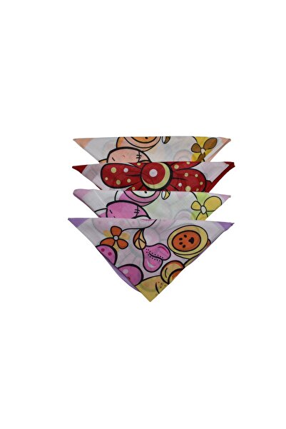 artıbir bodrum 4-Piece Children's Bandanas - Floral and Mixed Pattern