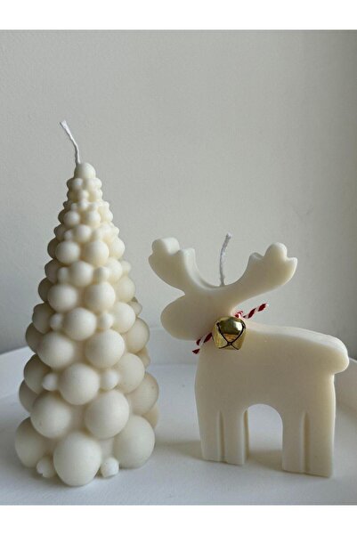 SCA CANDLE Top model Çam Ağacı+Geyik  Yeniyıl krismas  Yılbaşı Yeni Yıl  Beya...