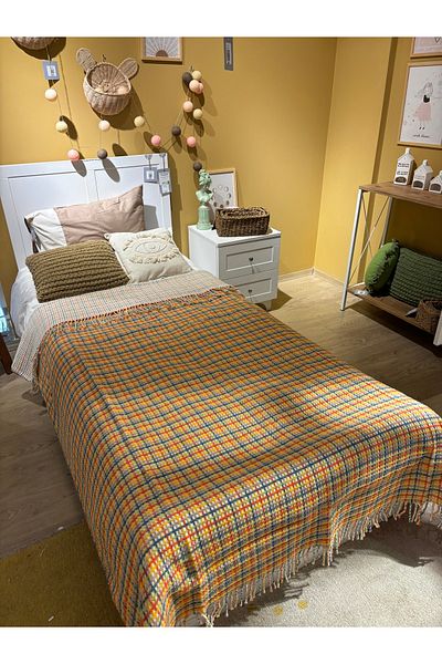 MaVaux Pătură din bumbac cu o singură cutie din seria Sesli Comfort 150x200 1750gr