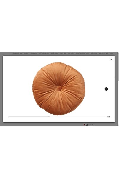 IKEA Kransborre Kırlent, Altın-kahverengi, 40 Cm