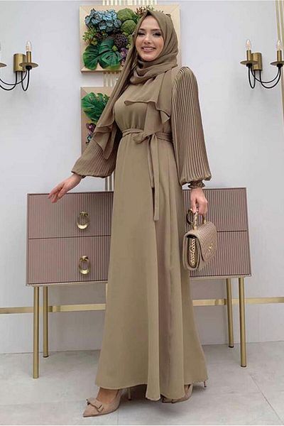 TRENDTESETTÜR Γυναικείο φόρεμα με πλισέ βιζόν - T 1383
