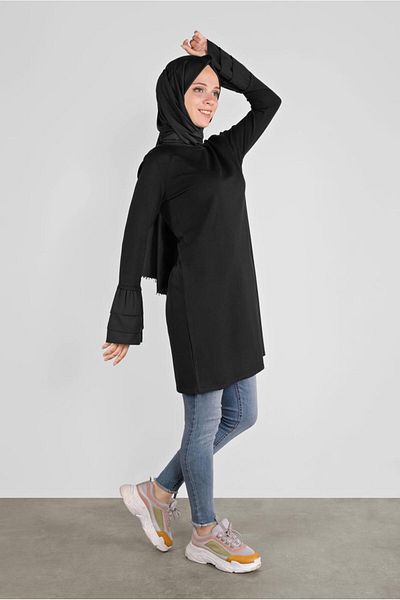 Alvina Slim Knitting Tunic with Volan 41072
