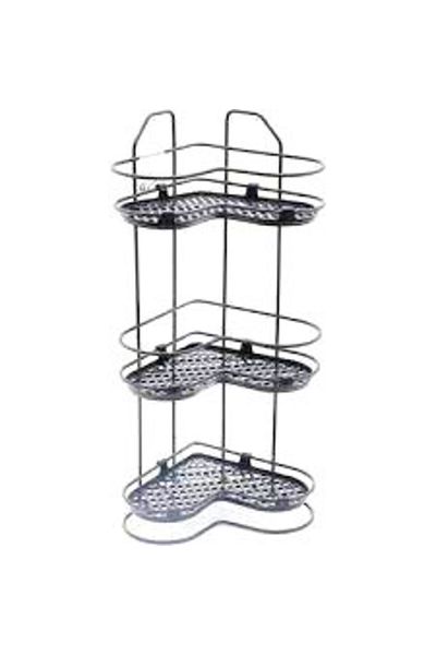 Mu Art Elegant 3 Tier Corner Shelf Black White (4767)
